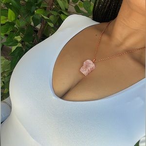 One of a Kind, Rose Quartz Gemstone Necklace
